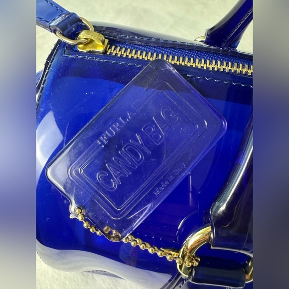 Furla Glossy Royal Blue Candy  Handbag - Picture 4 of 7